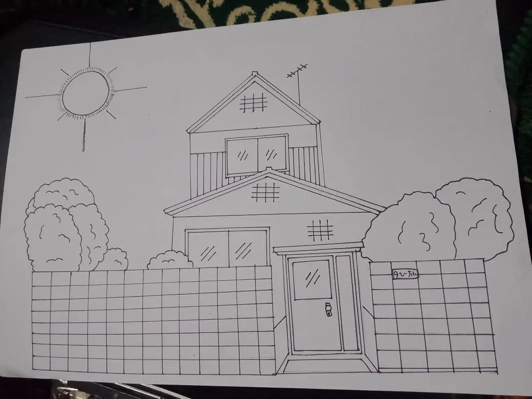 Hand-drawn house illustration